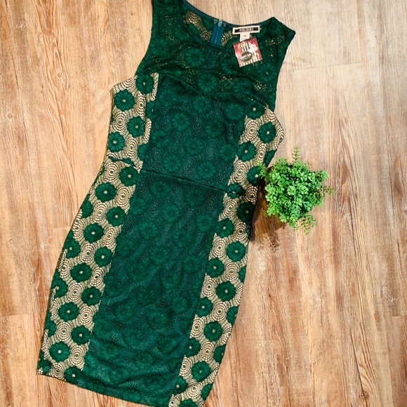 deep green cocktail dress